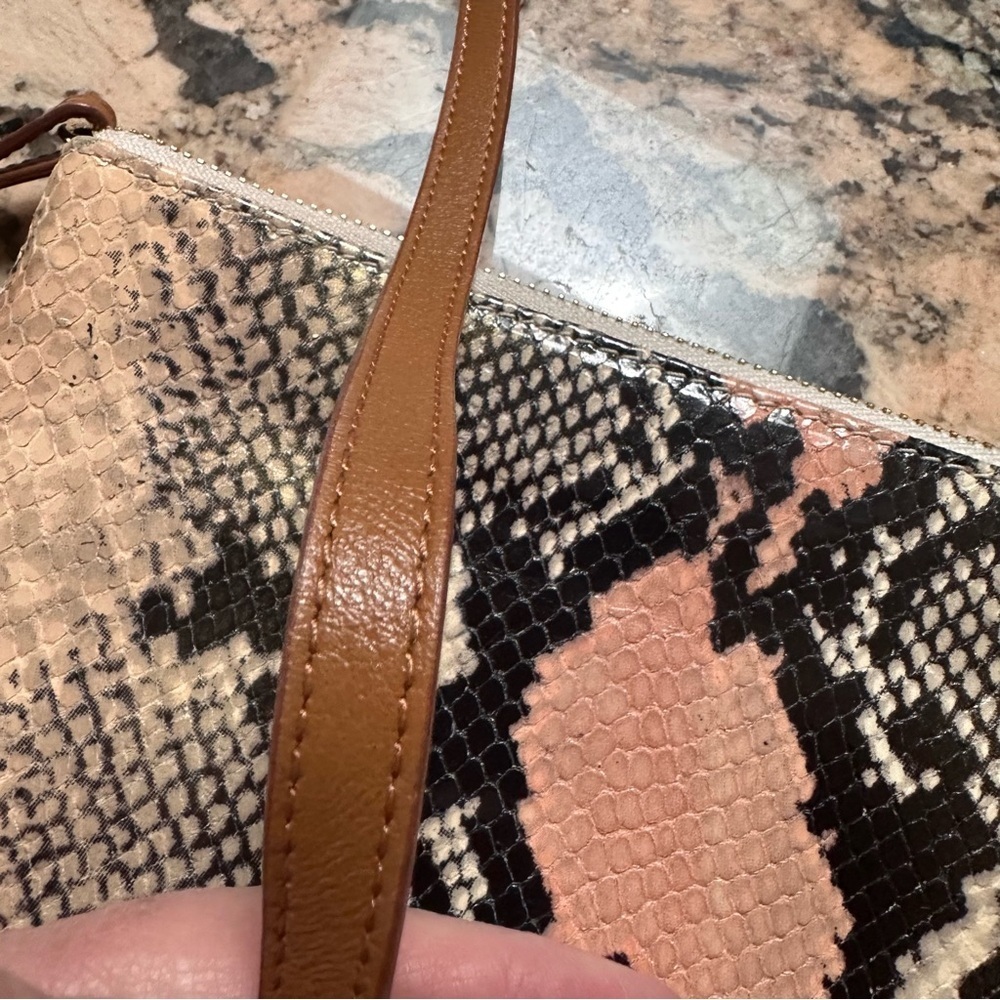Brahmin Crossbody Perri Bag Snakeskin Rose & Black - Picture 13 of 13